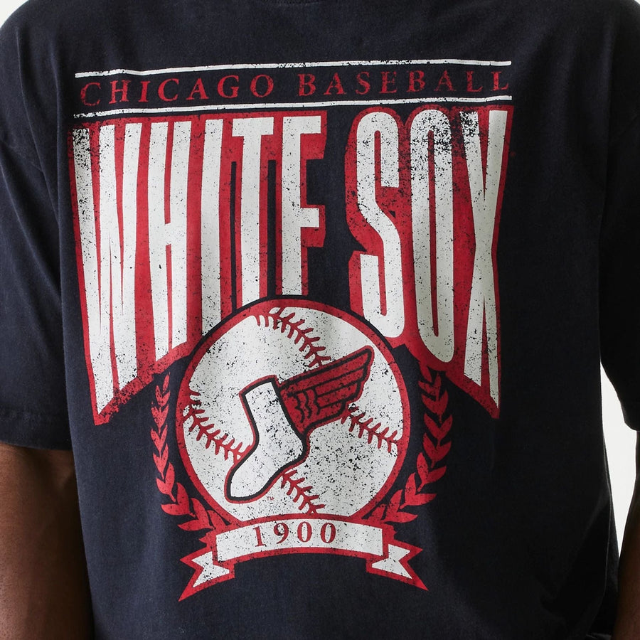 The Male model is wearing Chicago White Sox MLB City Connect G1 Black T-Shirt 3