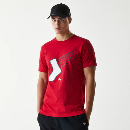 The Male model is wearing Chicago White Sox MLB City Connect 2025 Red T-Shirt 1