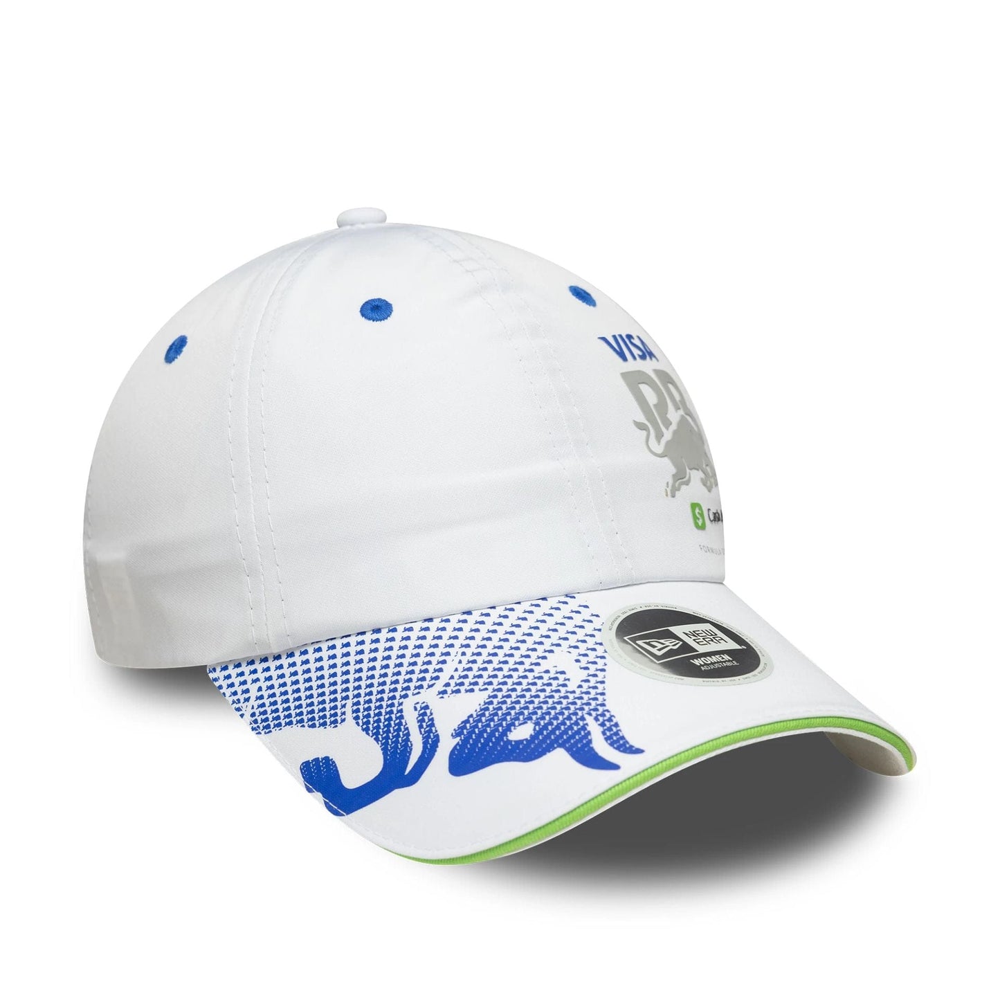 This is a Visa Cash App Racing Bulls Womens Team White Pony Tail Adjustable Cap 1