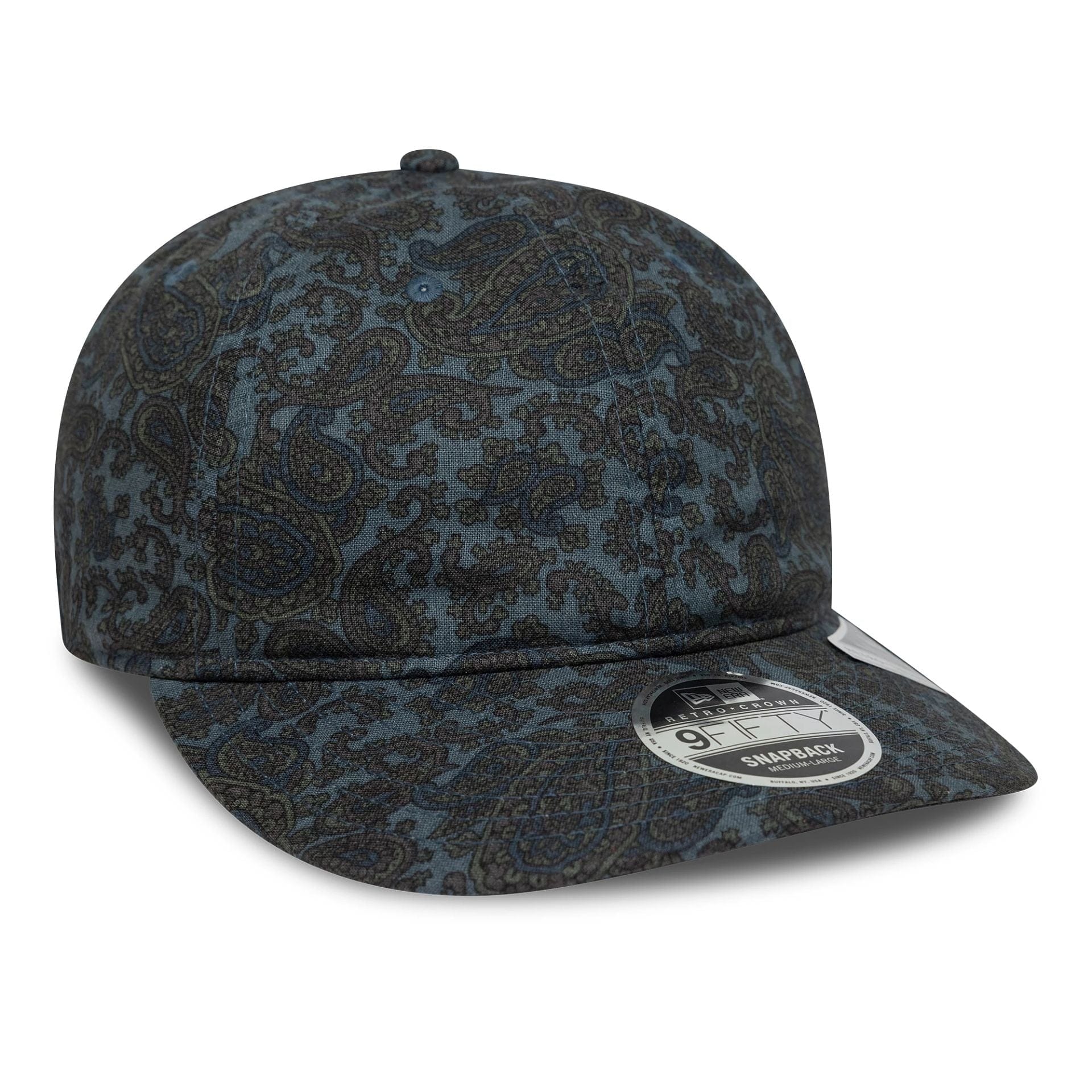 This is a New Era Paisley Navy Retro Crown 9FIFTY Adjustable Cap 3