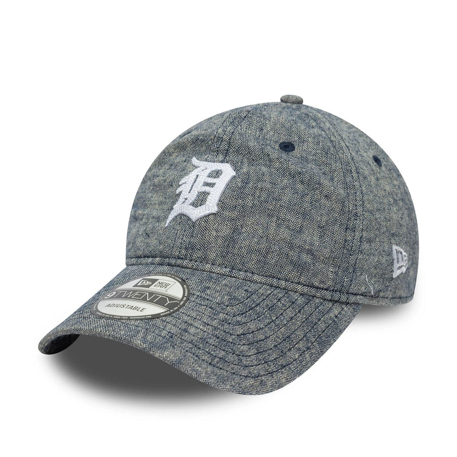 This is a Detroit Tigers MLB Linen Navy 9TWENTY Adjustable Cap 1