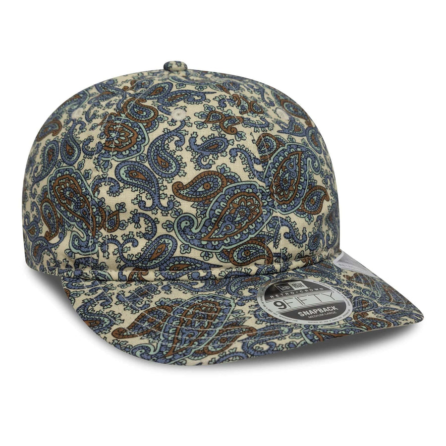 This is a New Era Paisley Cream Retro Crown 9FIFTY Cap 3