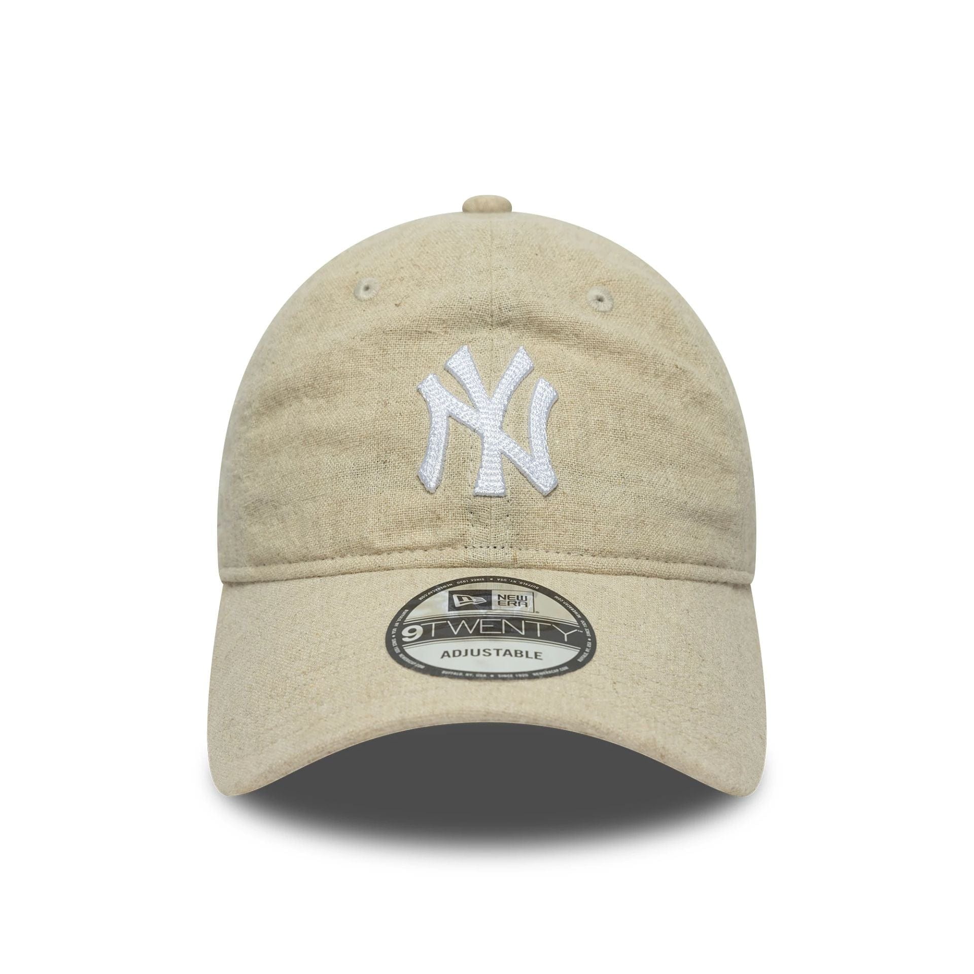 This is a New York Yankees MLB Linen Cream 9TWENTY Adjustable Cap 2