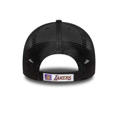 This is a LA Lakers NBA Black 9FORTY Trucker Adjustable Cap 4