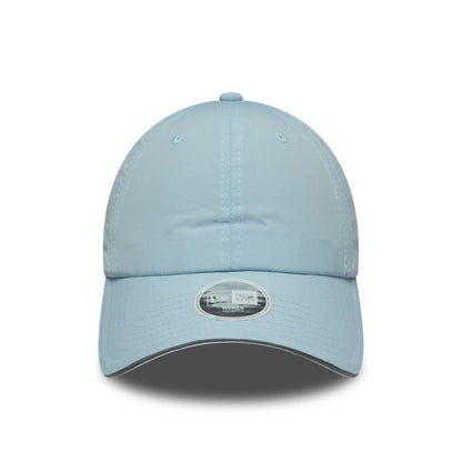 This is a Womens New Era Pastel Blue Pony Tail Adjustable Cap 3