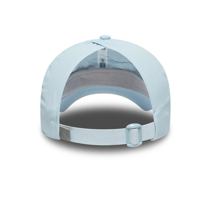This is a Womens New Era Pastel Blue Pony Tail Adjustable Cap 2