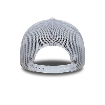 This is a New Era Summer Santorini Pastel Green 9FORTY A-Frame Trucker Adjustable Cap 4