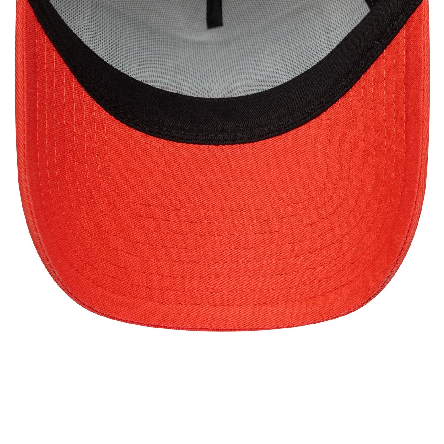 This is a New Era Summer Capri Orange 9FORTY A-Frame Trucker Adjustable Cap 5