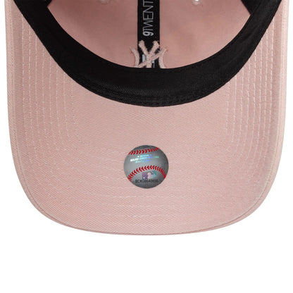 This is a New York Yankees Womens MLB Mini Washed Pastel Pink 9TWENTY Adjustable Cap 5