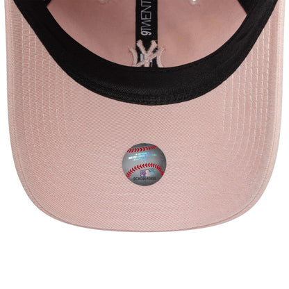 This is a New York Yankees Womens MLB Mini Washed Pastel Pink 9TWENTY Adjustable Cap 5