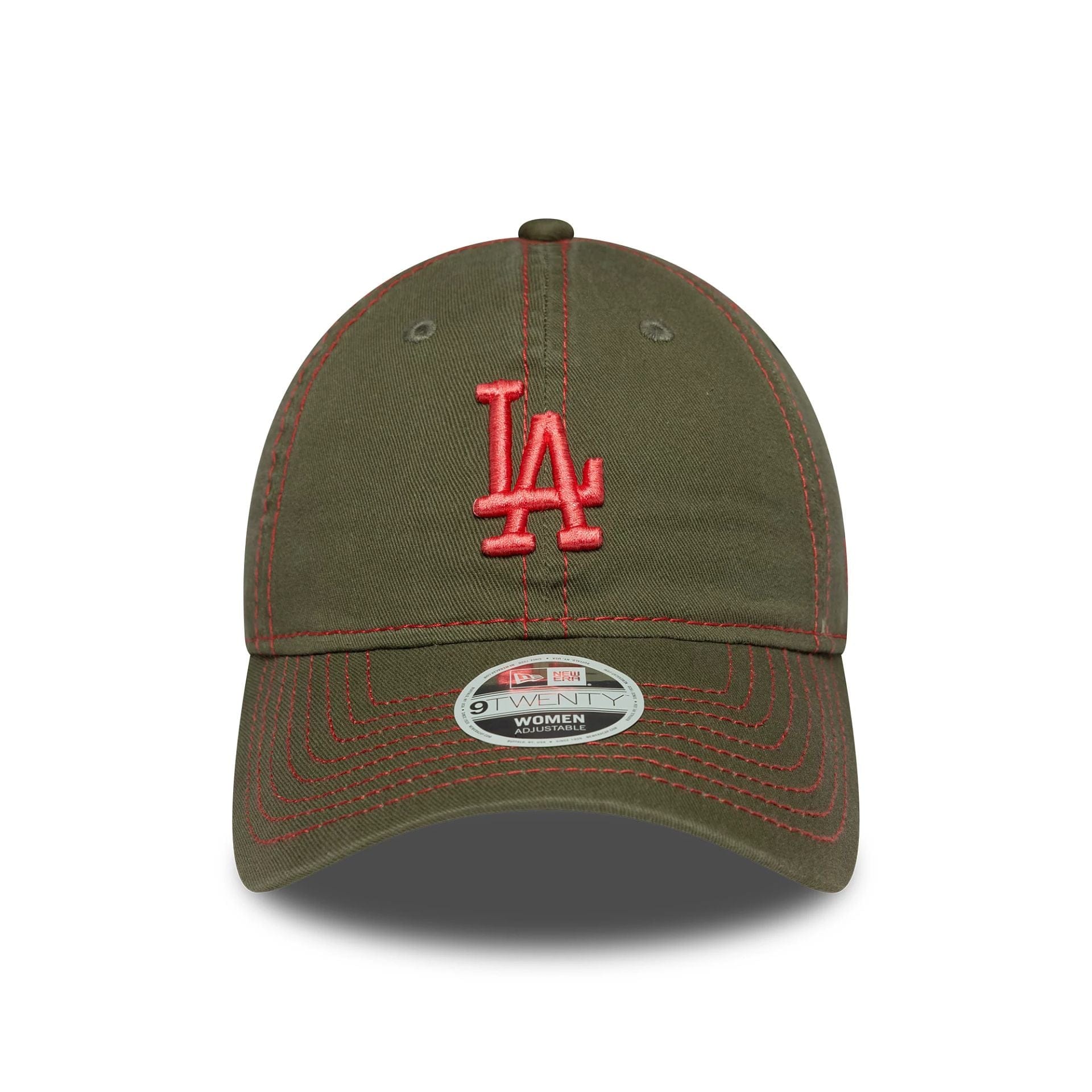 This is a LA Dodgers Womens MLB Contrast Stitch Dark Green 9TWENTY Adjustable Cap 2