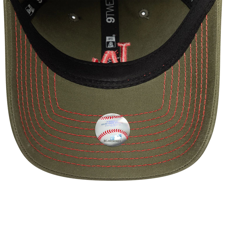 This is a LA Dodgers Womens MLB Contrast Stitch Dark Green 9TWENTY Adjustable Cap 5