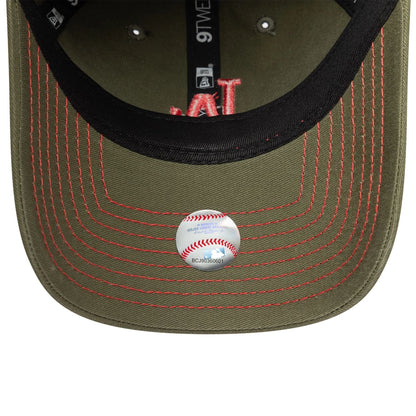 This is a LA Dodgers Womens MLB Contrast Stitch Dark Green 9TWENTY Adjustable Cap 5