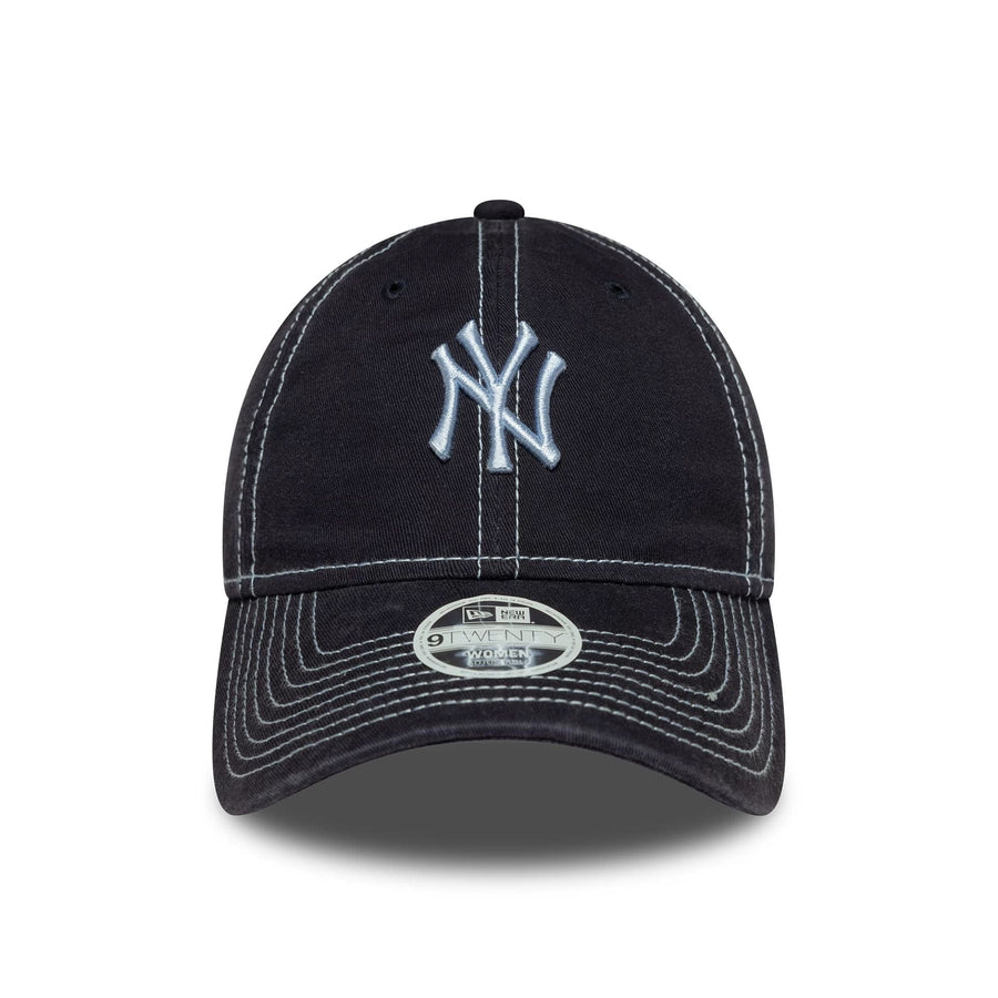 This is a New York Yankees Womens MLB Contrast Stitch Navy 9TWENTY Adjustable Cap 2