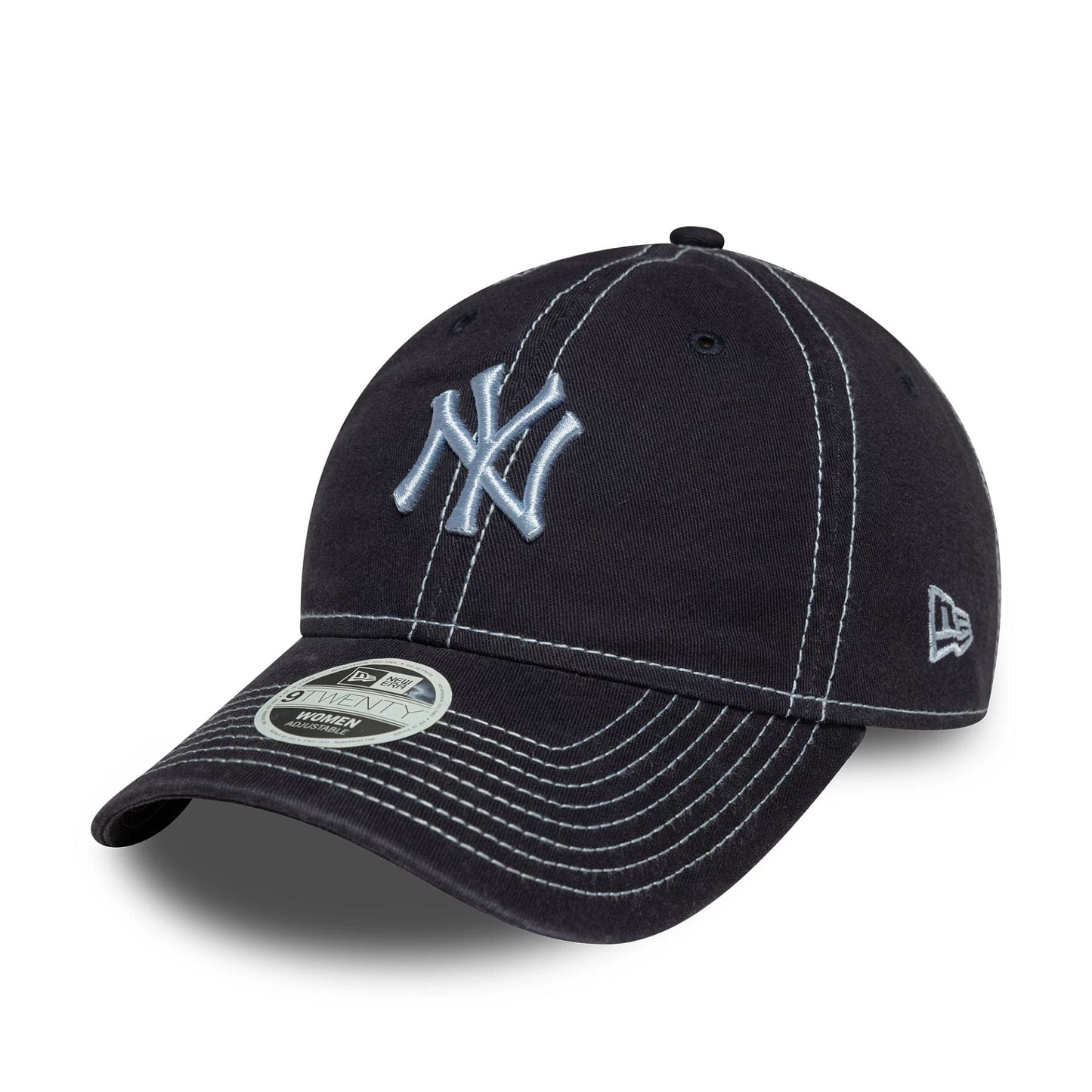 This is a New York Yankees Womens MLB Contrast Stitch Navy 9TWENTY Adjustable Cap 1