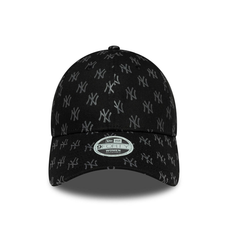 This is a New York Yankees Womens MLB Monogram Black 9FORTY Adjustable Cap 2