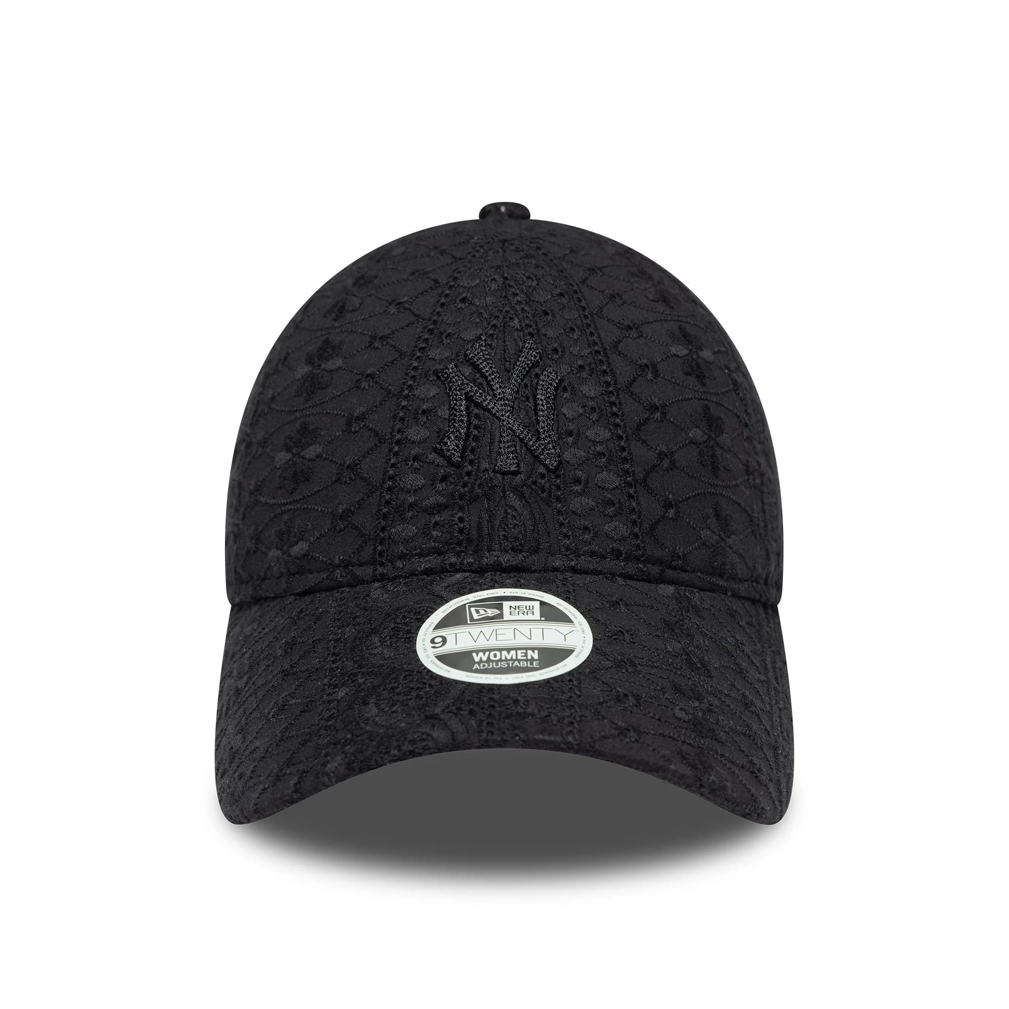This is a New York Yankees Womens MLB Broderie Black 9TWENTY Adjustable Cap 2