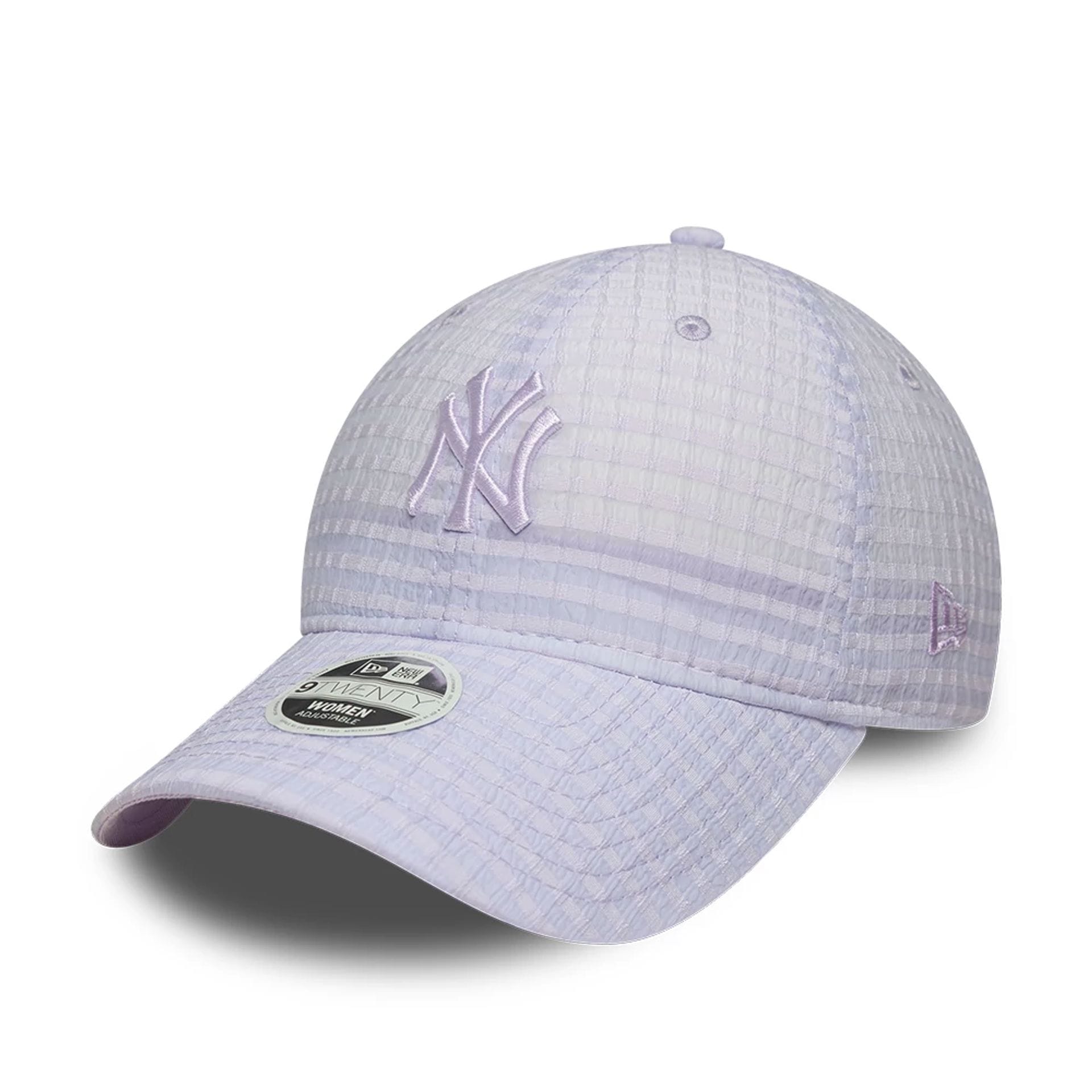 Pictured is this Womens MLB Seersucker New York Yankees 9TWENTY cap in pastel purple. 1