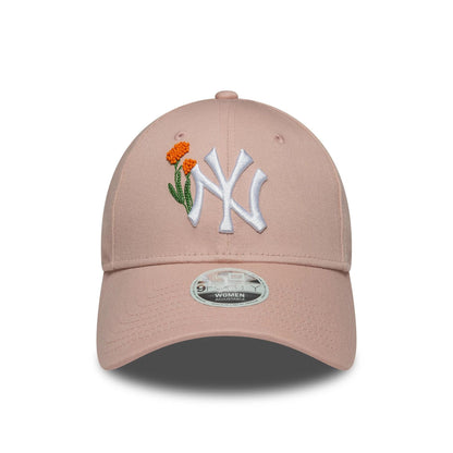 This is a New York Yankees Womens MLB Beaded Pastel Pink 9FORTY Adjustable Cap 2