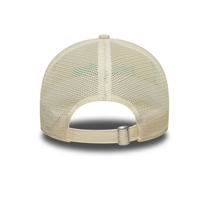 This is a Womens New Era City Cream 9TWENTY Trucker Adjustable Cap 4