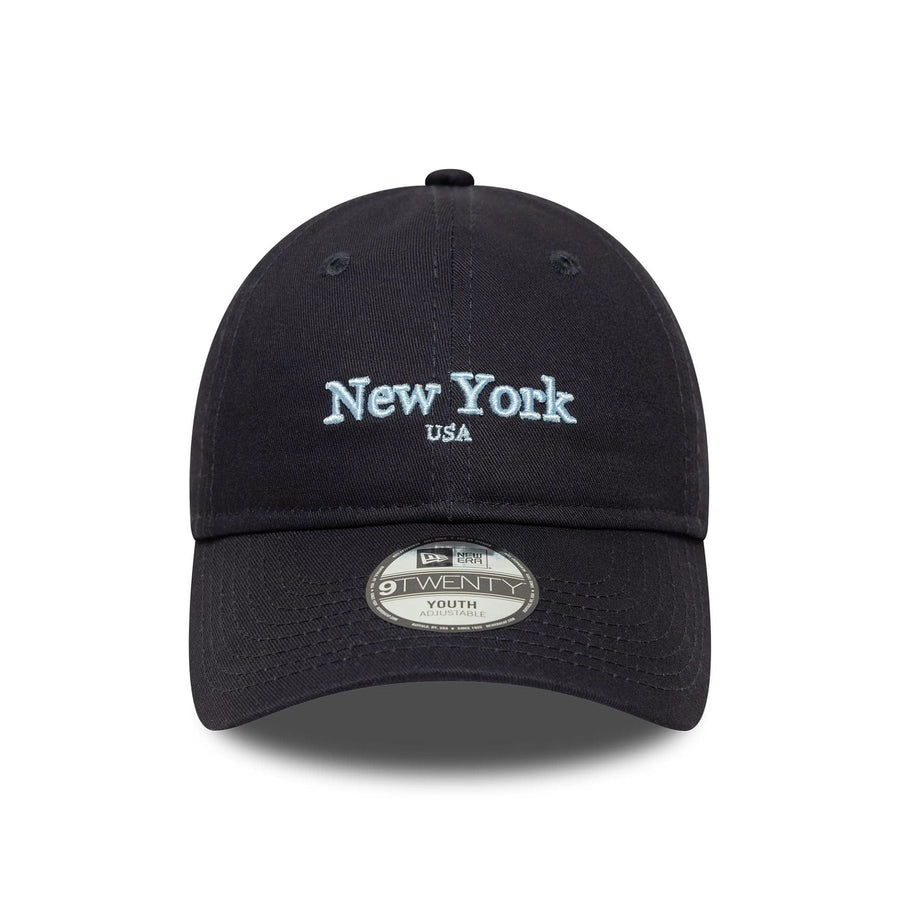 This is a Youth New Era City Navy 9TWENTY Adjustable Cap 2
