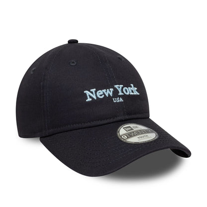 This is a Youth New Era City Navy 9TWENTY Adjustable Cap 3