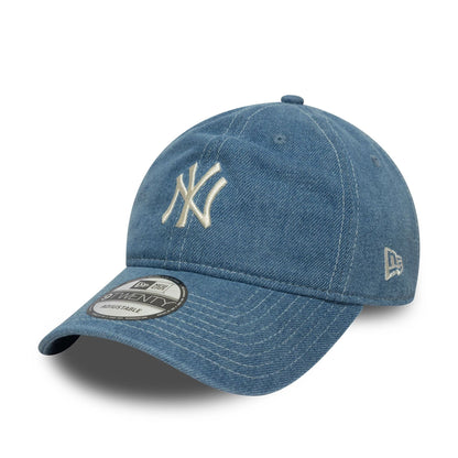 This is a New York Yankees MLB Denim Blue 9TWENTY Adjustable Cap 1