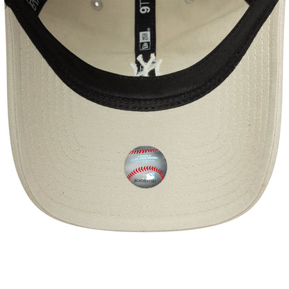 This is a New York Yankees MLB Mini Logo Washed Cream 9TWENTY Adjustable Cap 5