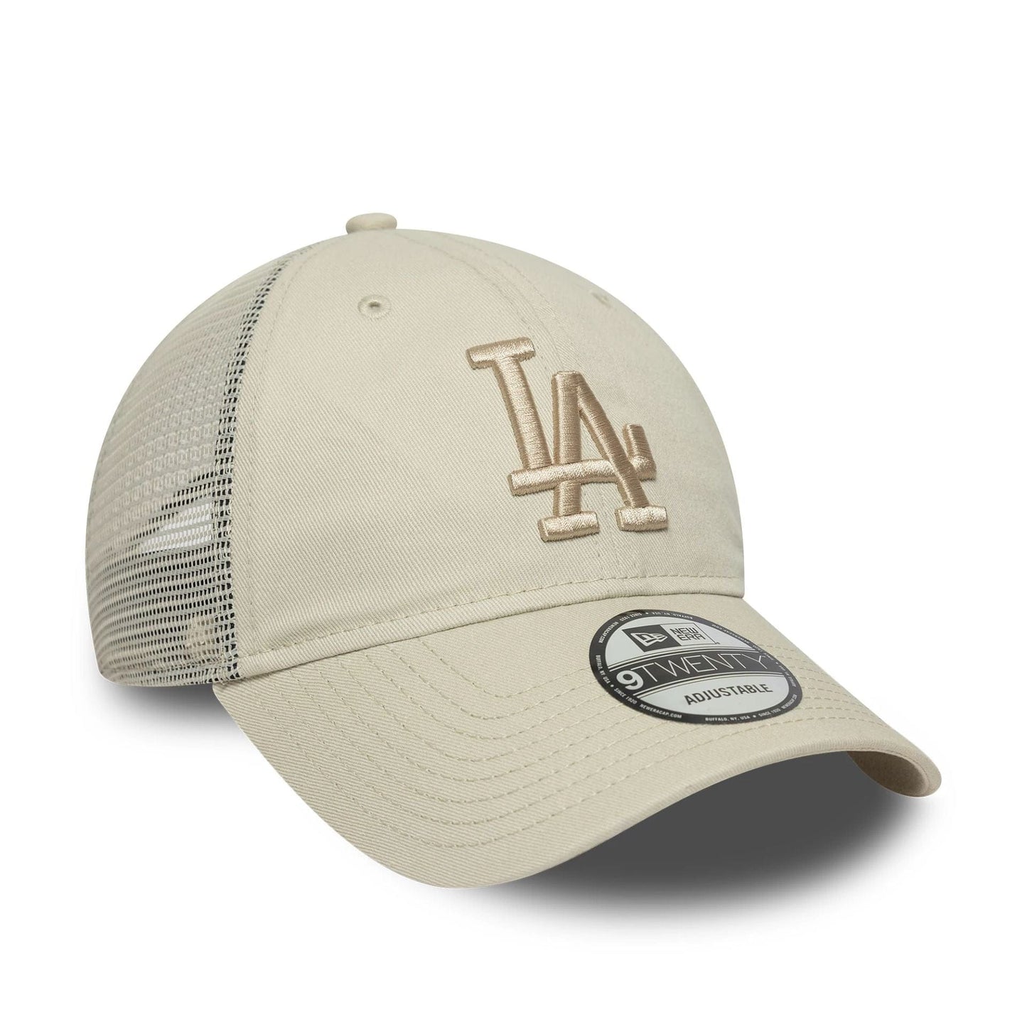 This is a LA Dodgers MLB Washed Cream 9TWENTY Trucker Adjustable Cap 3