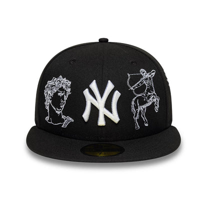 This is a New York Yankees MLB Mythical Black 59FIFTY Fitted Cap 2
