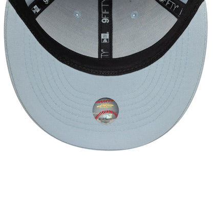 This is a LA Dodgers MLB Floral Pastel Blue Low Profile 9FIFTY Snapback Adjustable Cap 5