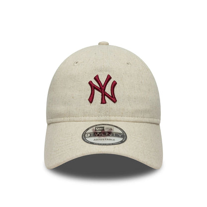 This is a New York Yankees MLB Linen Cream 9TWENTY Adjustable Cap 2