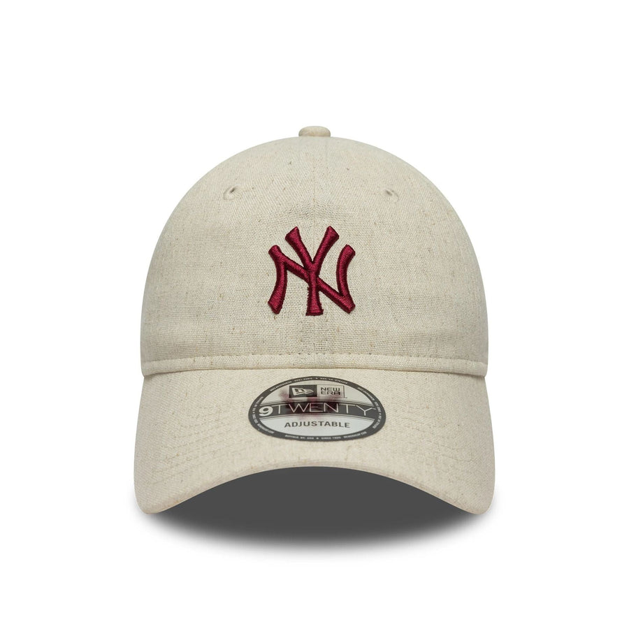 This is a New York Yankees MLB Linen Cream 9TWENTY Adjustable Cap 2