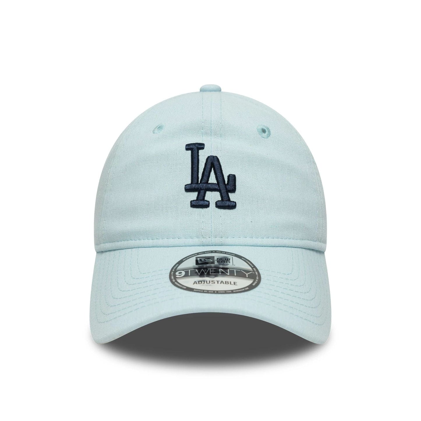 This is a LA Dodgers MLB Linen Pastel Blue 9TWENTY Adjustable Cap 2