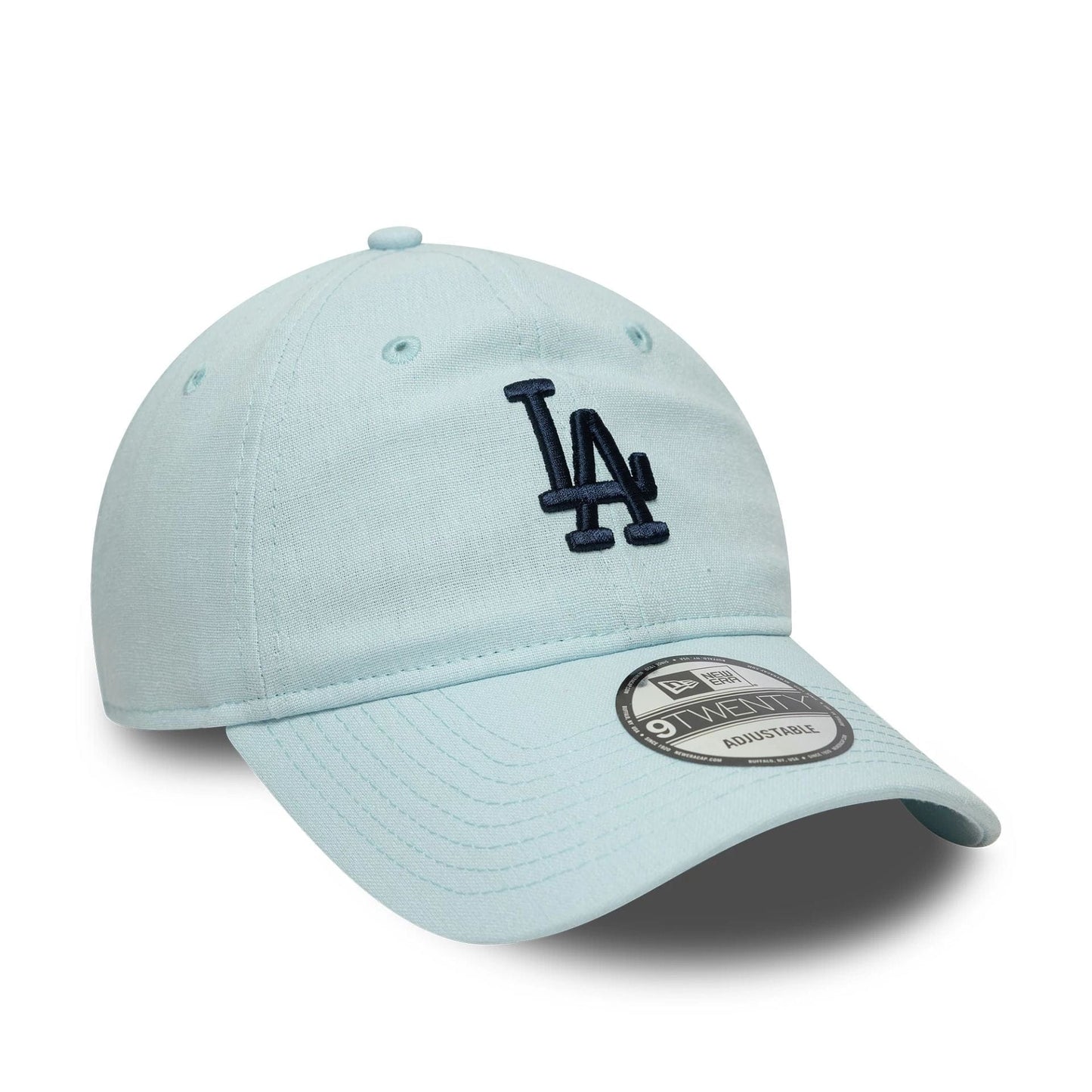 This is a LA Dodgers MLB Linen Pastel Blue 9TWENTY Adjustable Cap 3