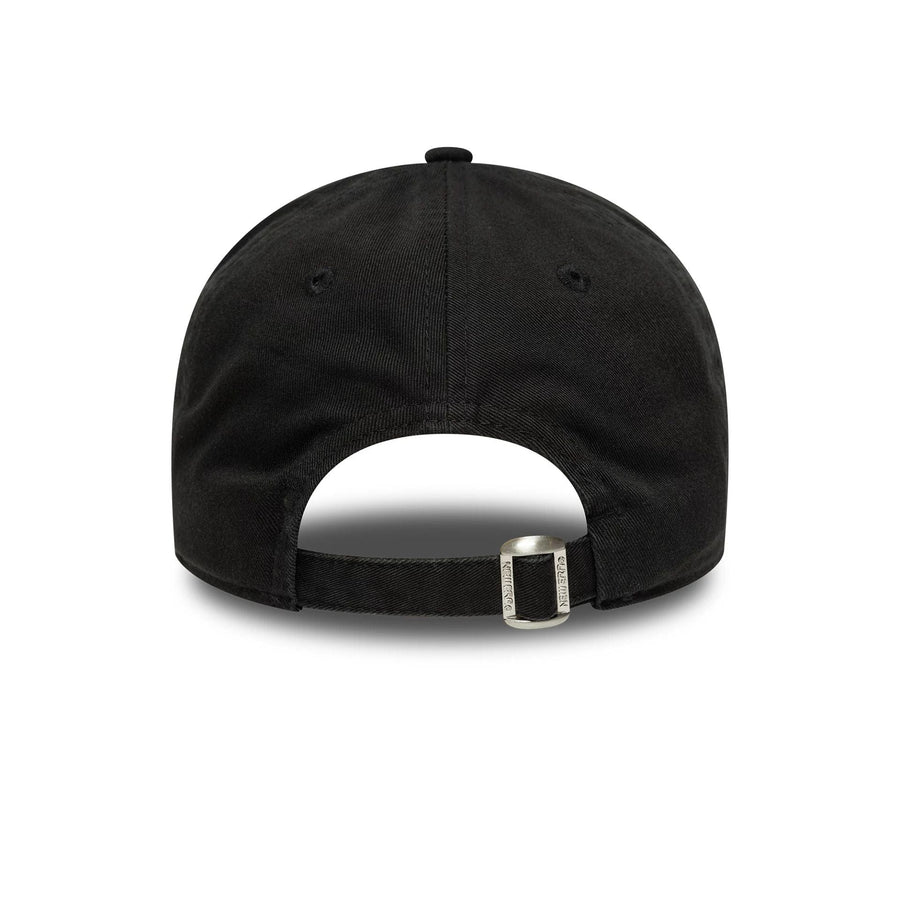 This is a New Era Distressed Black 9TWENTY Adjustable Cap 5
