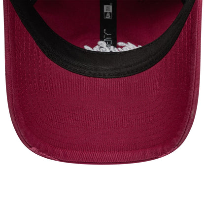 This is a New Era Distressed Dark Red 9TWENTY Adjustable Cap 6