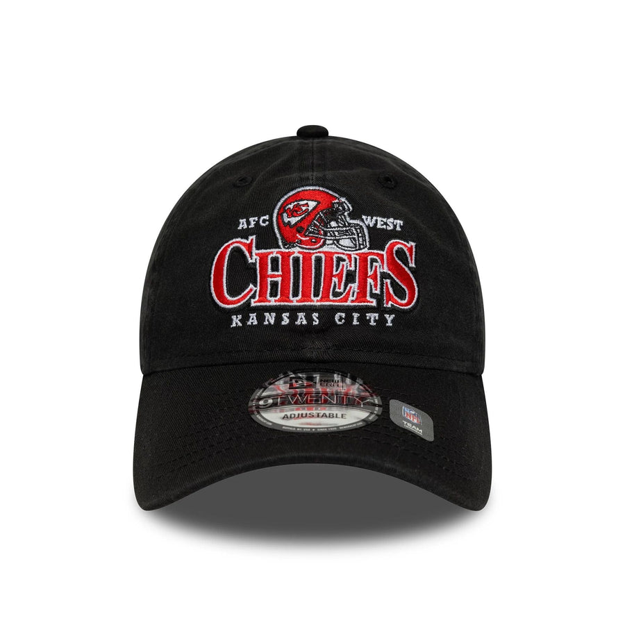 This is a Kansas City Chiefs NFL Helmet Black 9TWENTY Adjustable Cap 2
