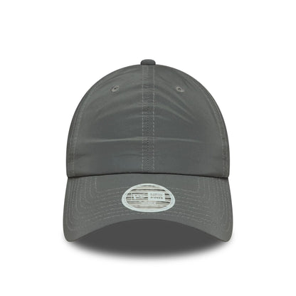 This is a Womens New Era Recycled Reflective Silver Pony Tail Adjustable Cap 3