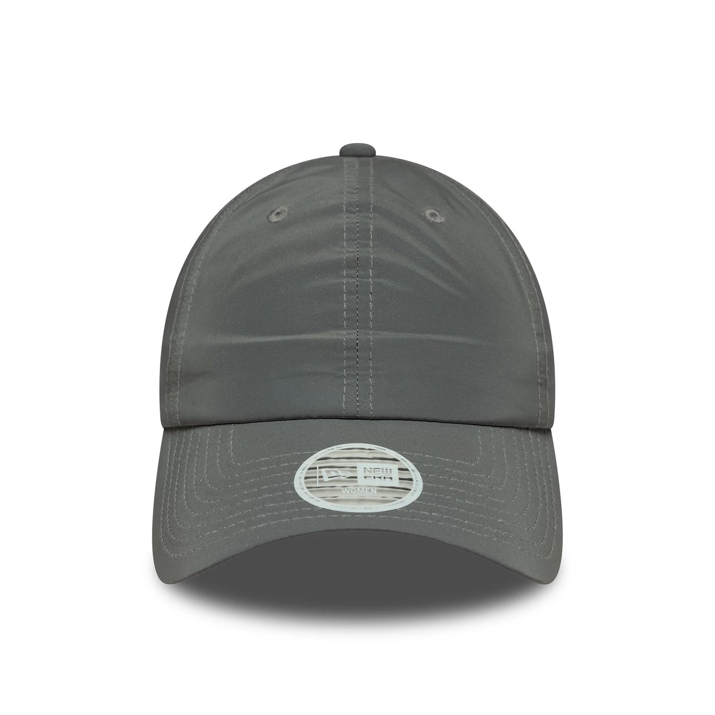 This is a Womens New Era Recycled Reflective Silver Pony Tail Adjustable Cap 3