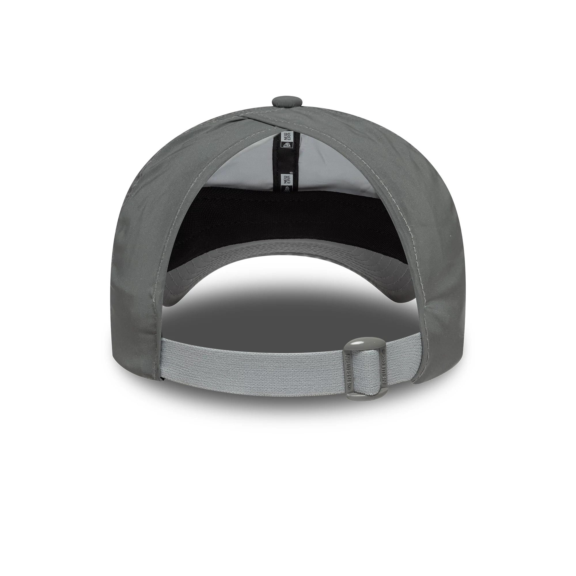 This is a Womens New Era Recycled Reflective Silver Pony Tail Adjustable Cap 2