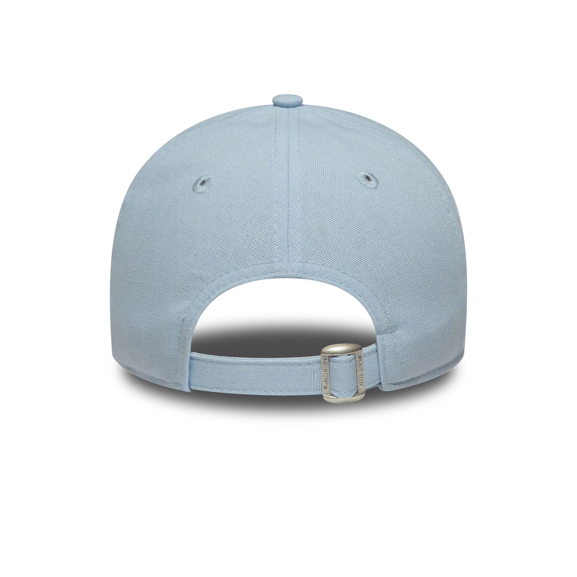 This is a New York Yankees Womens MLB Linen Pastel Blue 9TWENTY Adjustable Cap 4