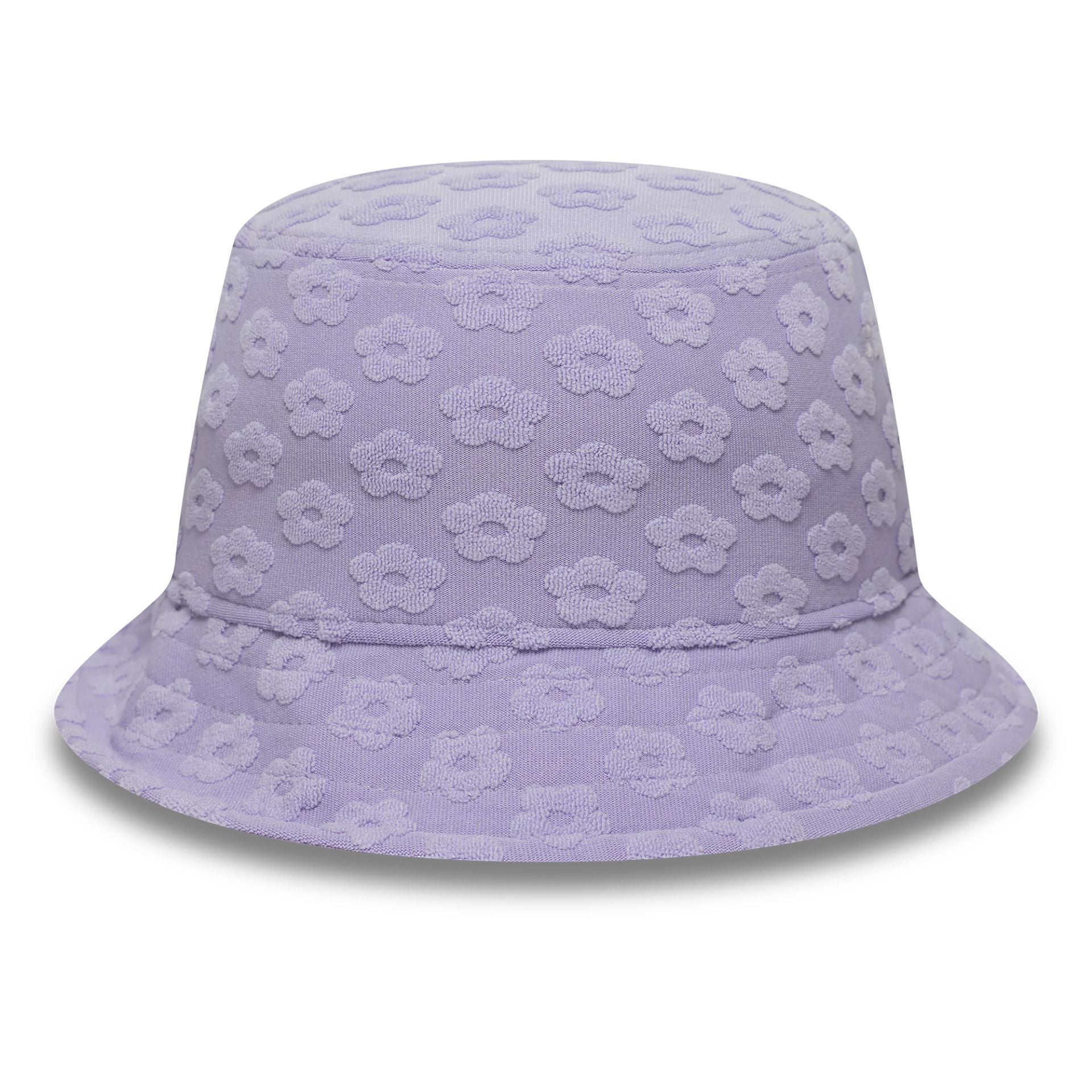 This is a Womens New Era Towelling Pastel Purple Adventure Bucket Hat 2