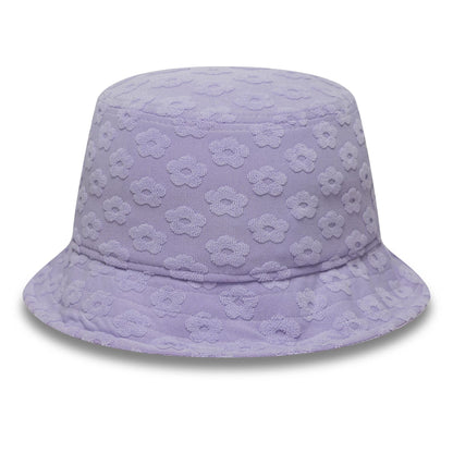 This is a Womens New Era Towelling Pastel Purple Adventure Bucket Hat 3