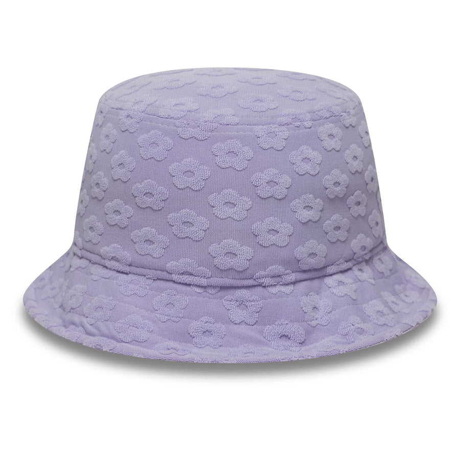 This is a Womens New Era Towelling Pastel Purple Adventure Bucket Hat 3