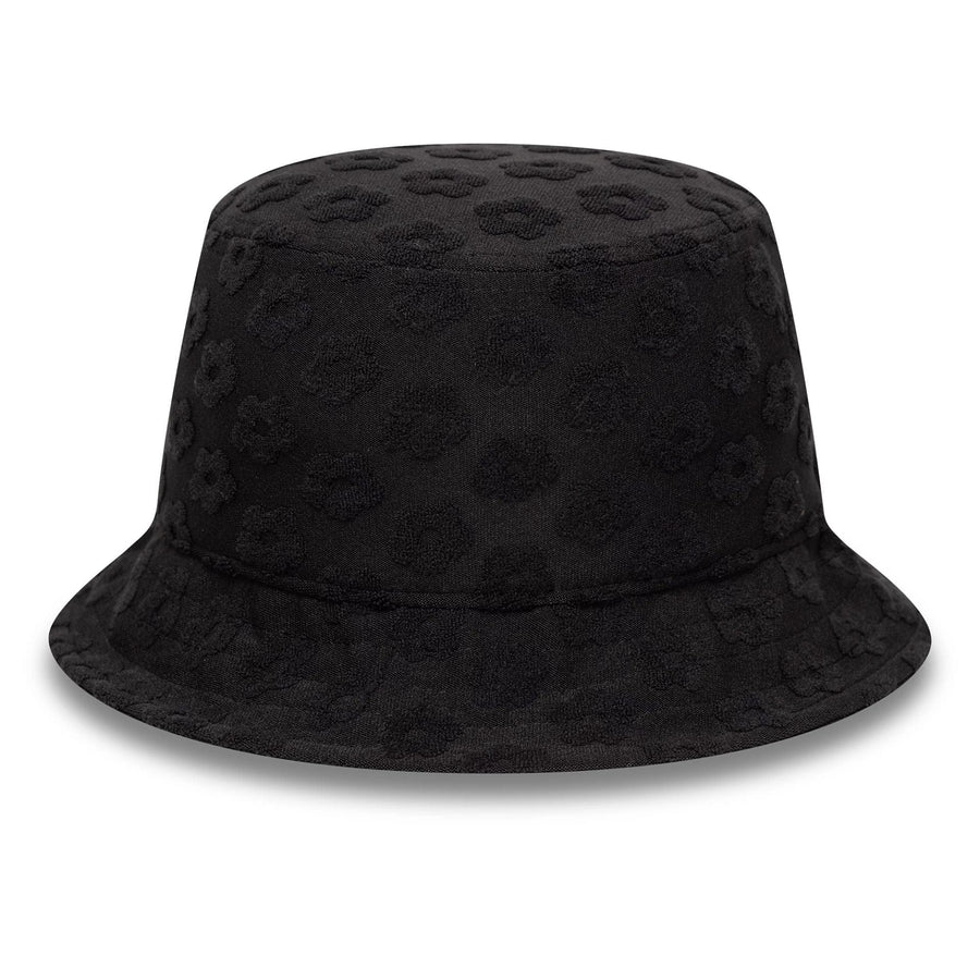 This is a Womens New Era Towelling Black Adventure Bucket Hat 2