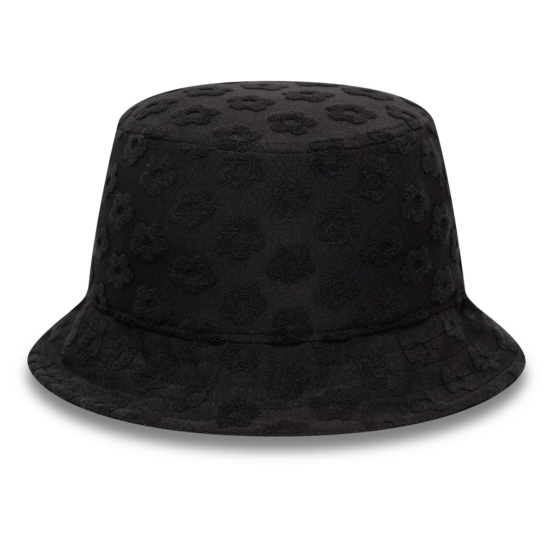 This is a Womens New Era Towelling Black Adventure Bucket Hat 2