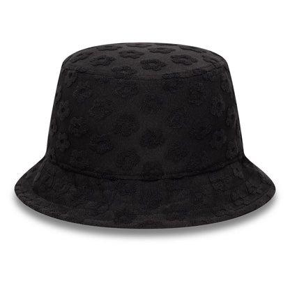 This is a Womens New Era Towelling Black Adventure Bucket Hat 2