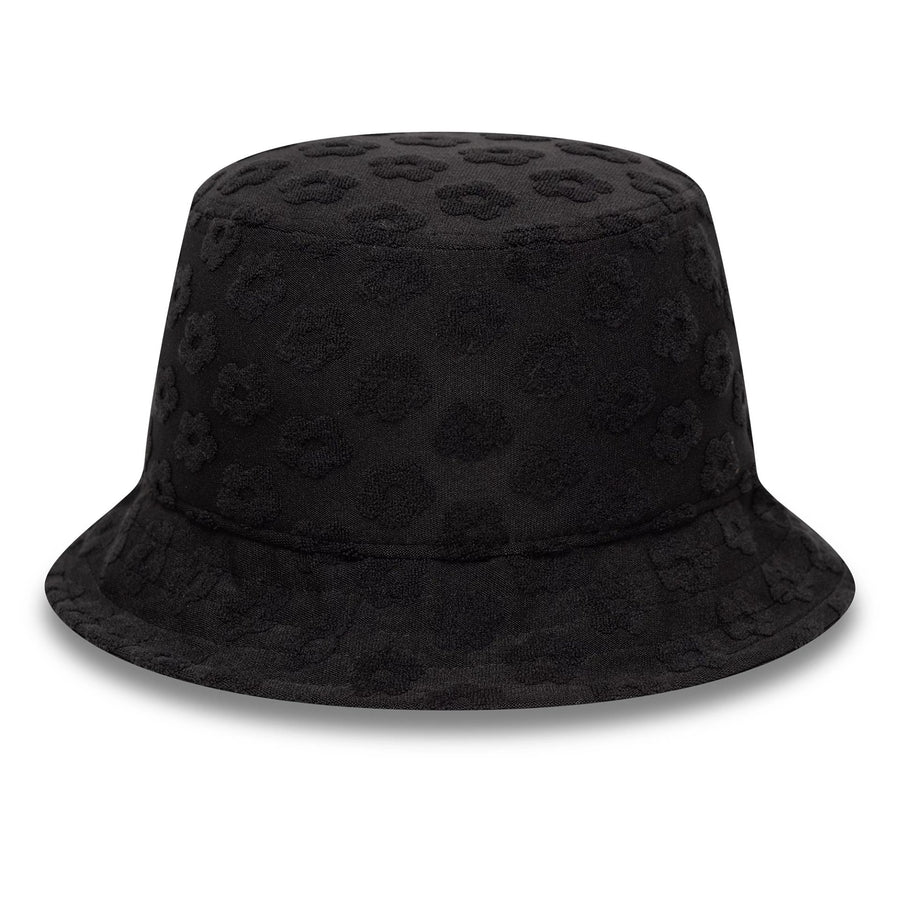 This is a Womens New Era Towelling Black Adventure Bucket Hat 2