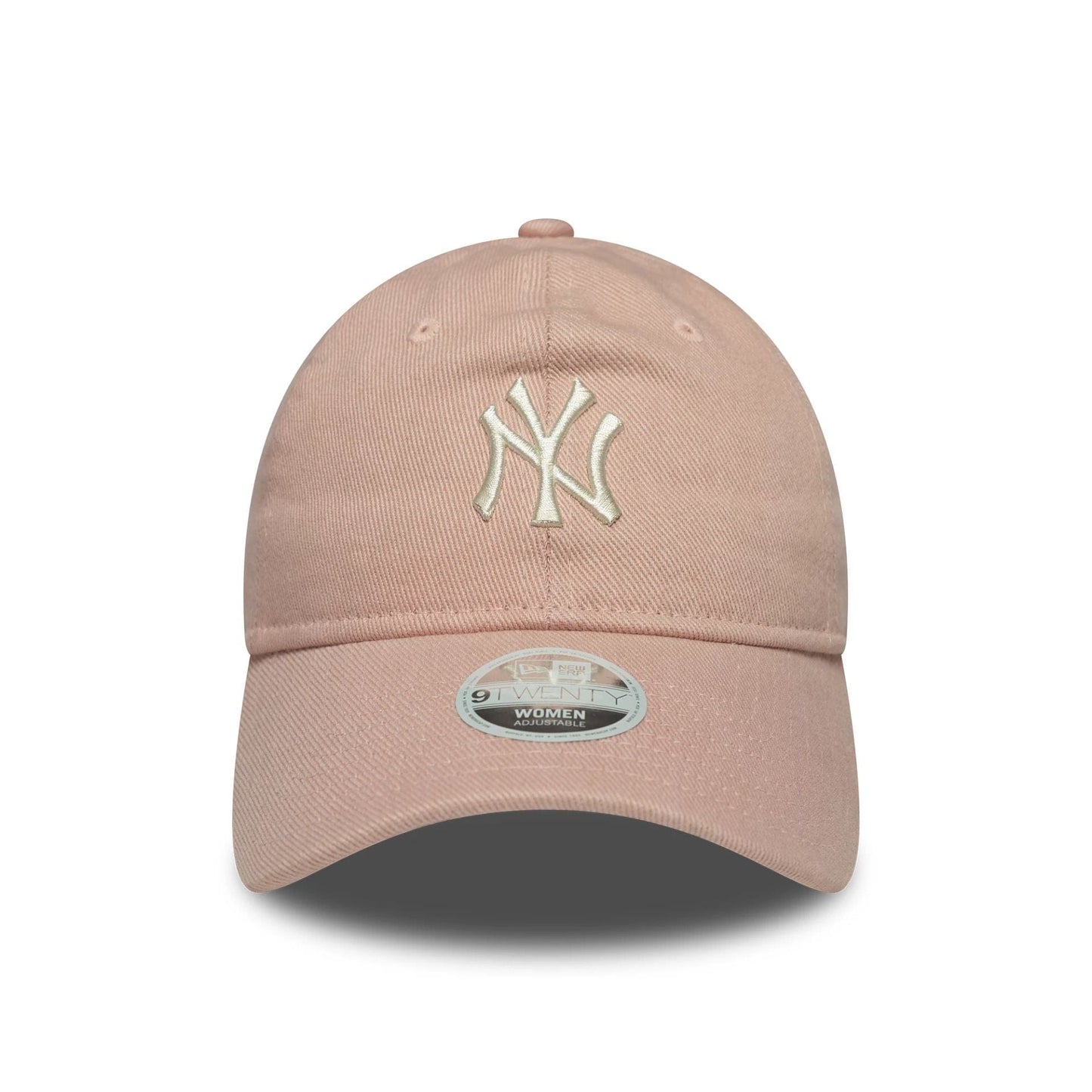 This is a New York Yankees Womens MLB Dye Denim Pastel Pink 9TWENTY Adjustable Cap 2